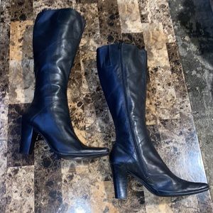 9 1/2 leather boots with heel
